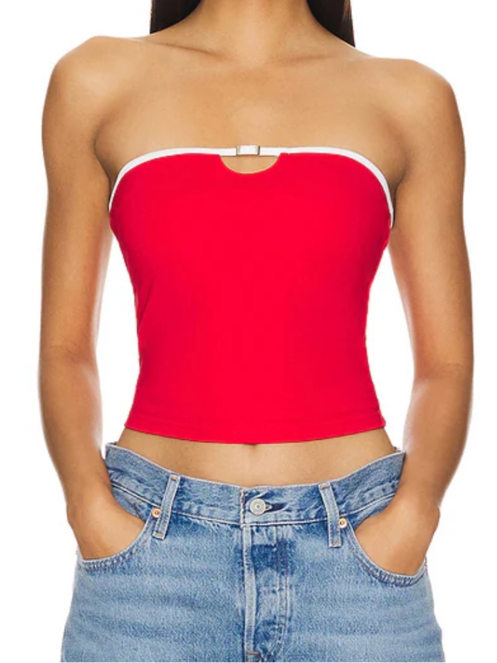 Superdown whitney strapless top